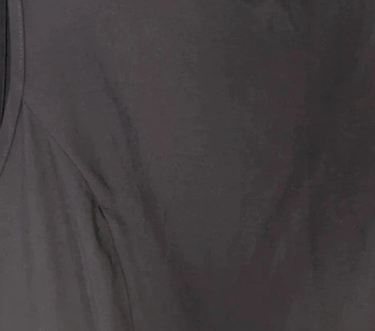 SHEIN black sleeveless mini dress with front flap pockets and back zip fastening.