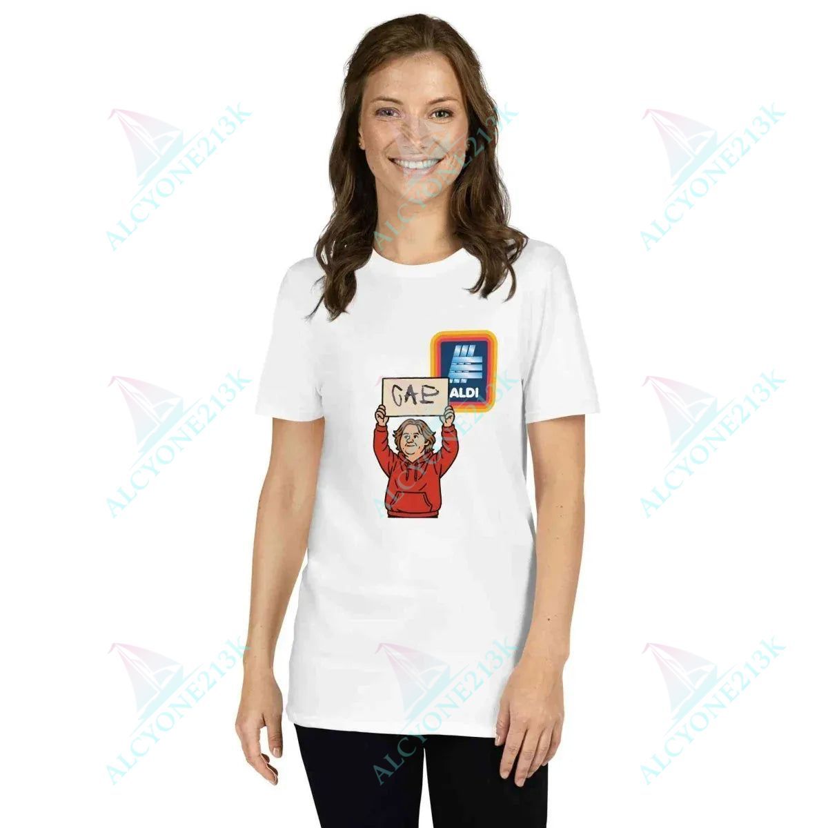 Lewis Capaldi Merchandise: Capaldi On A Aldi Cotton T-Shirt | Unisex Short-Sleeve Tee alcyone213k