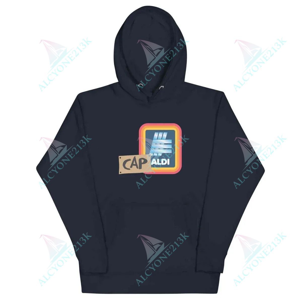 Lewis Capaldi Merchandise: Unisex Capaldi On A Aldi Graphic Hoodie - Soft Cotton Blend alcyone213k