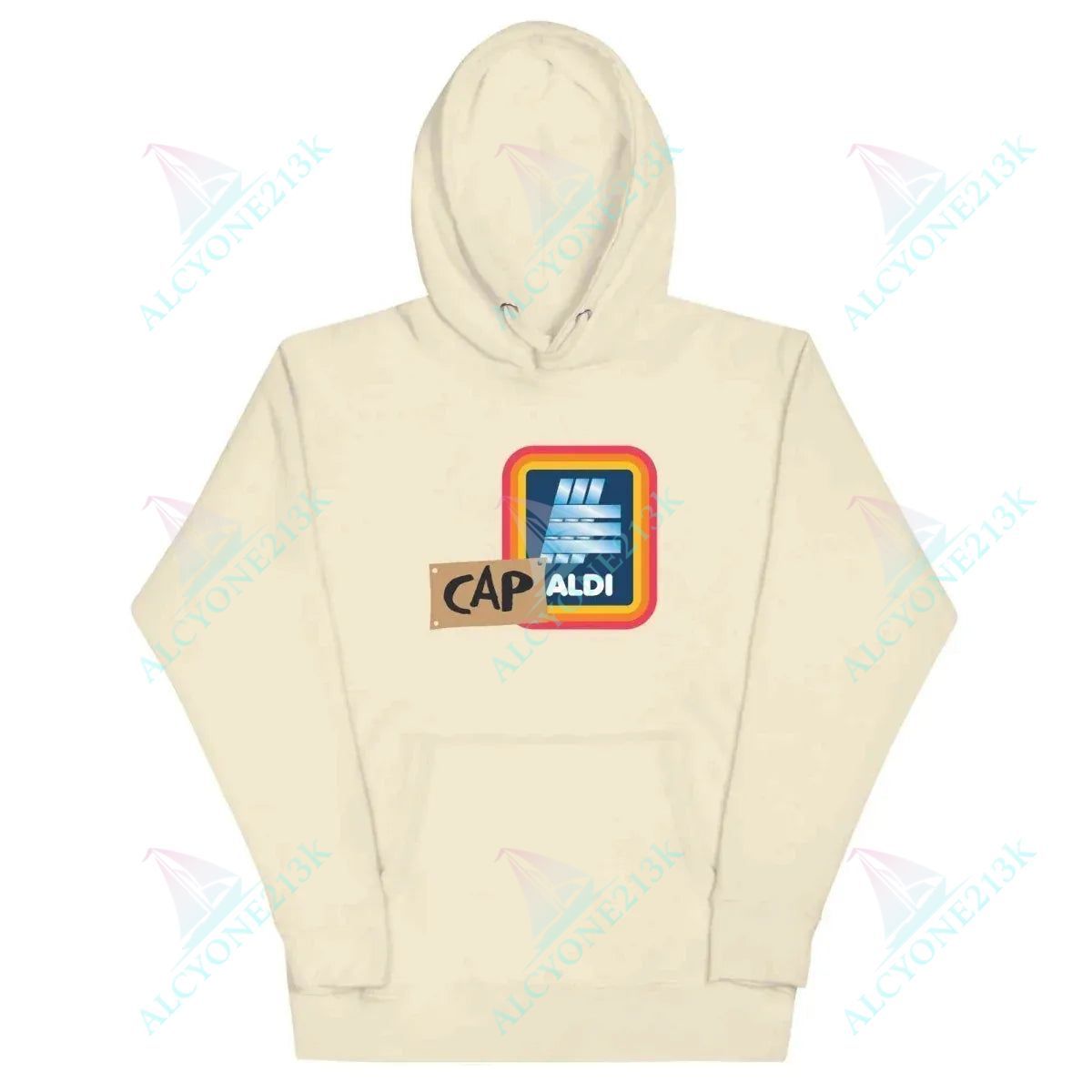 Lewis Capaldi Merchandise: Unisex Capaldi On A Aldi Graphic Hoodie - Soft Cotton Blend alcyone213k