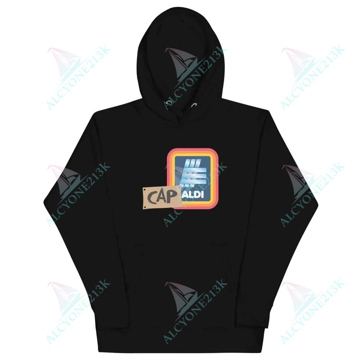 Lewis Capaldi Merchandise: Unisex Capaldi On A Aldi Graphic Hoodie - Soft Cotton Blend alcyone213k