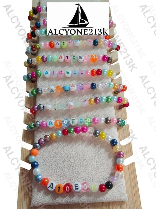 Lewis Capaldi Mystery Bracelets Pack of 10 | Colorful Alphabet Beads alcyone213k