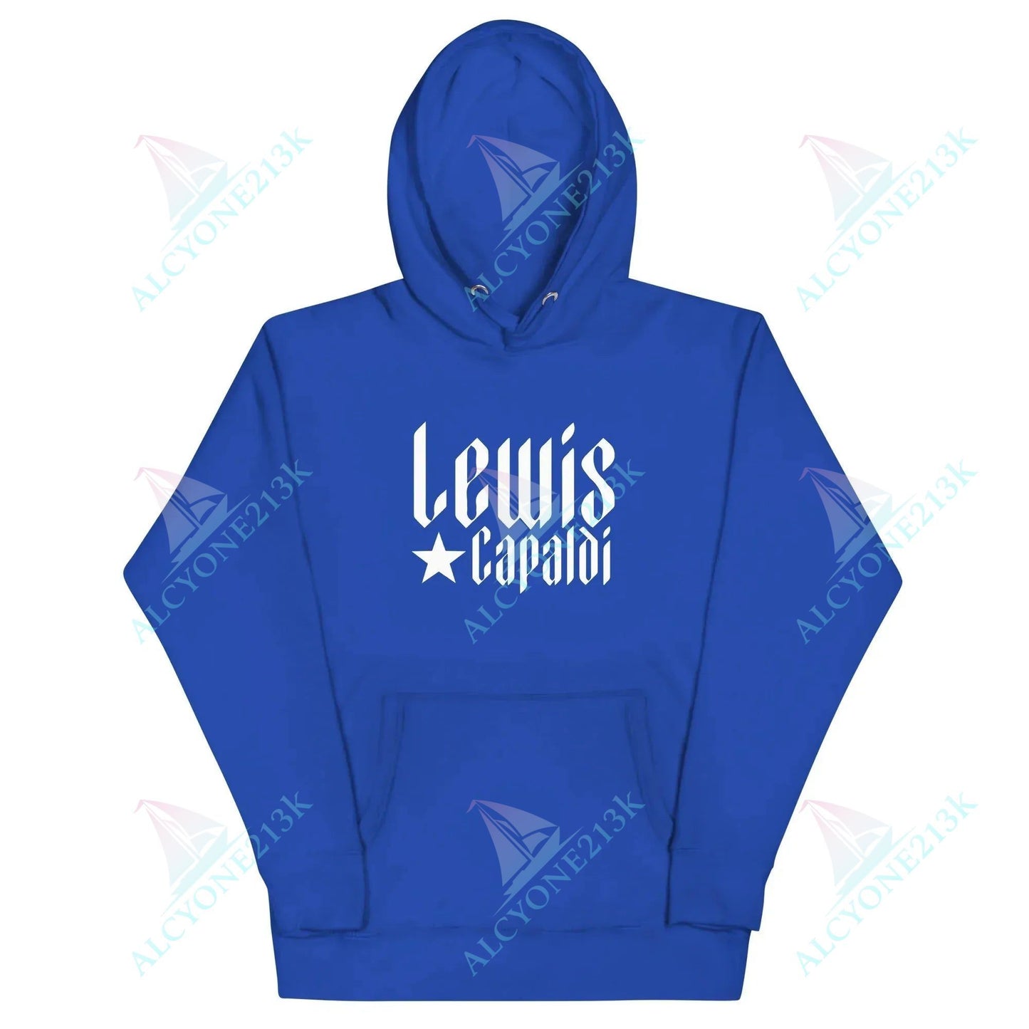 Lewis Capaldi Unisex Hoodie Pouch Pocket Black Cotton alcyone213k