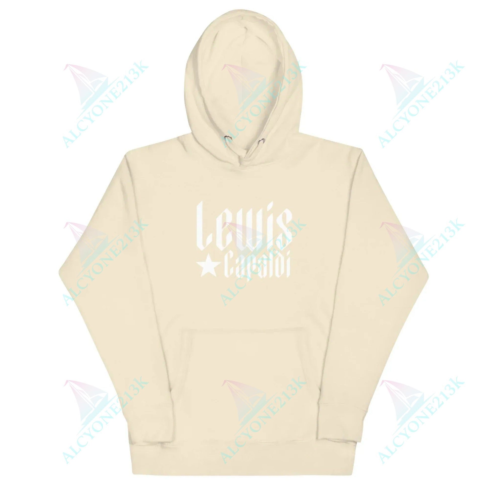 Lewis Capaldi Unisex Hoodie Pouch Pocket Black Cotton alcyone213k