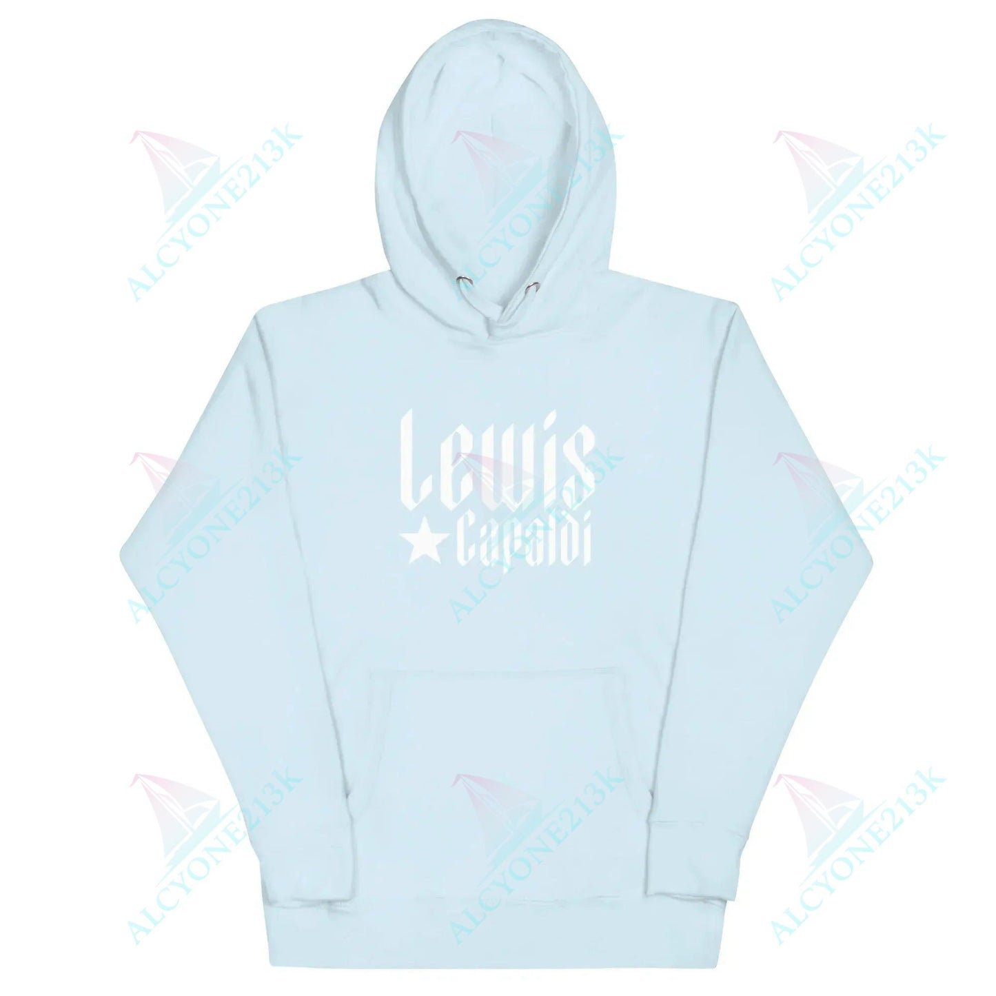 Lewis Capaldi Unisex Hoodie Pouch Pocket Black Cotton alcyone213k