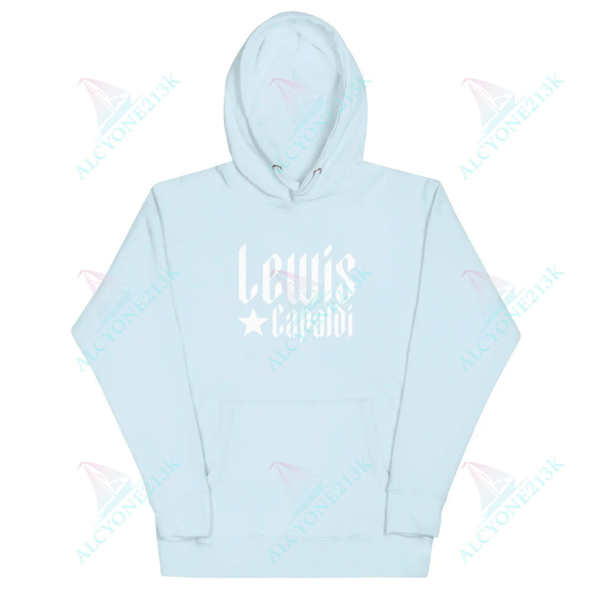 Lewis Capaldi Unisex Hoodie Pouch Pocket Black Cotton alcyone213k