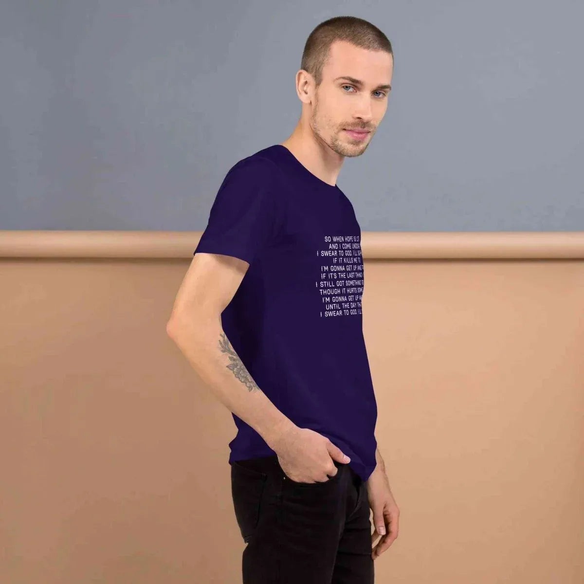 Lewis Capaldi "Survive" Lyric T-Shirt | Black Cotton Unisex Tee alcyone213k