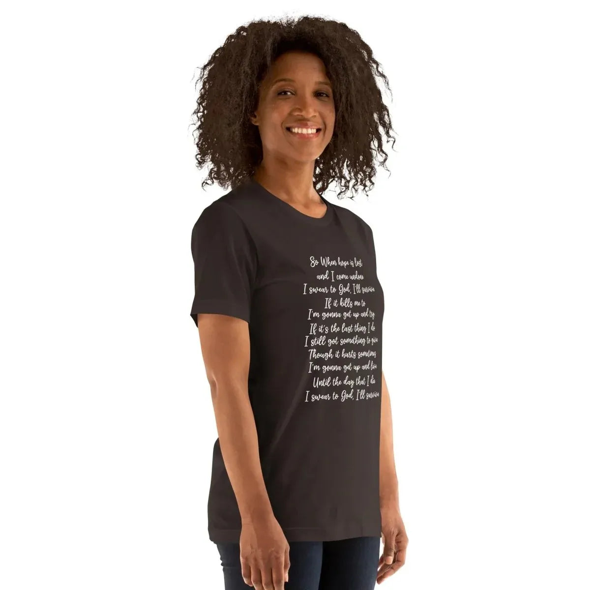Lewis Capaldi "Survive" Lyric T-Shirt | Unisex Cotton Blend Fan Tee alcyone213k