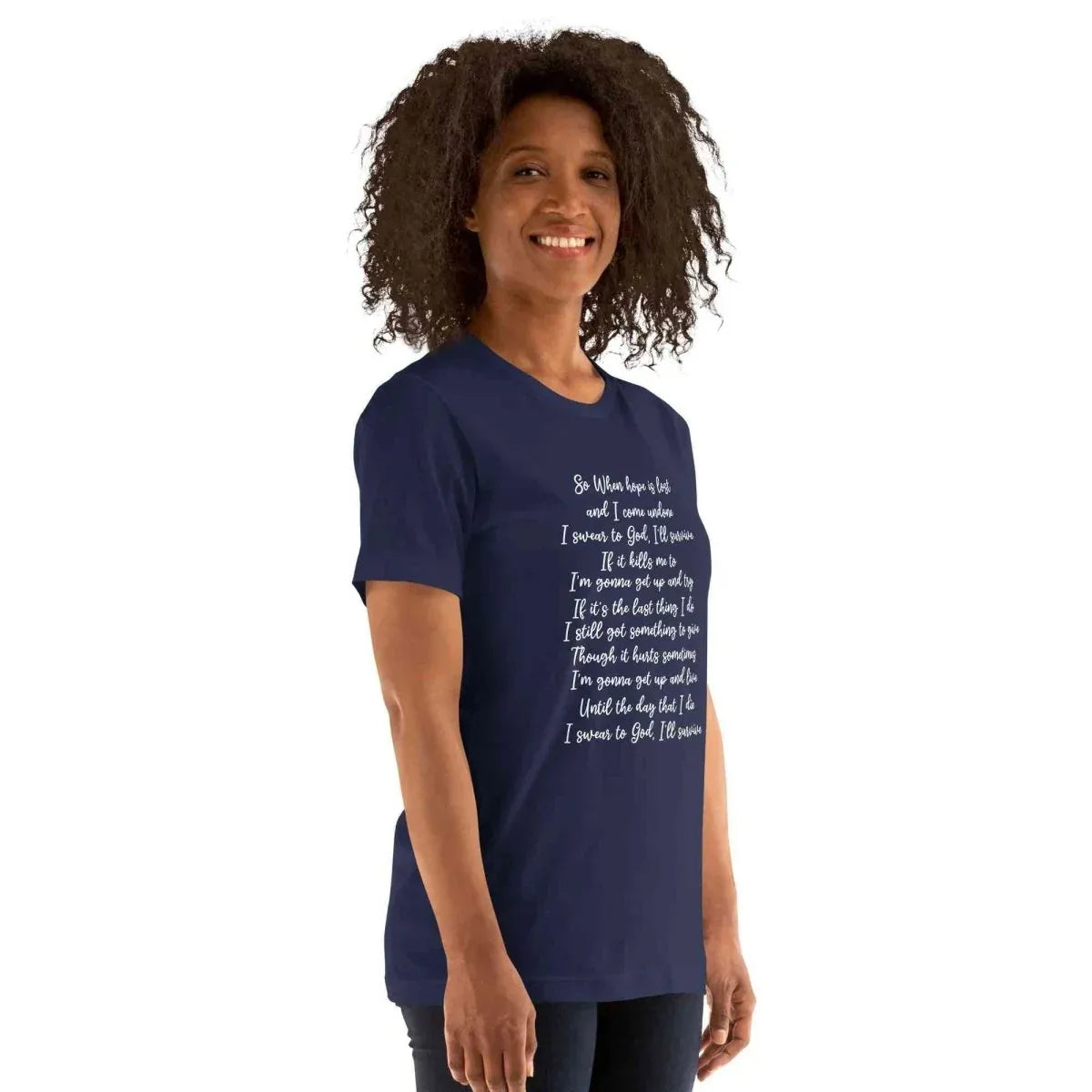 Lewis Capaldi "Survive" Lyric T-Shirt | Unisex Cotton Blend Fan Tee alcyone213k
