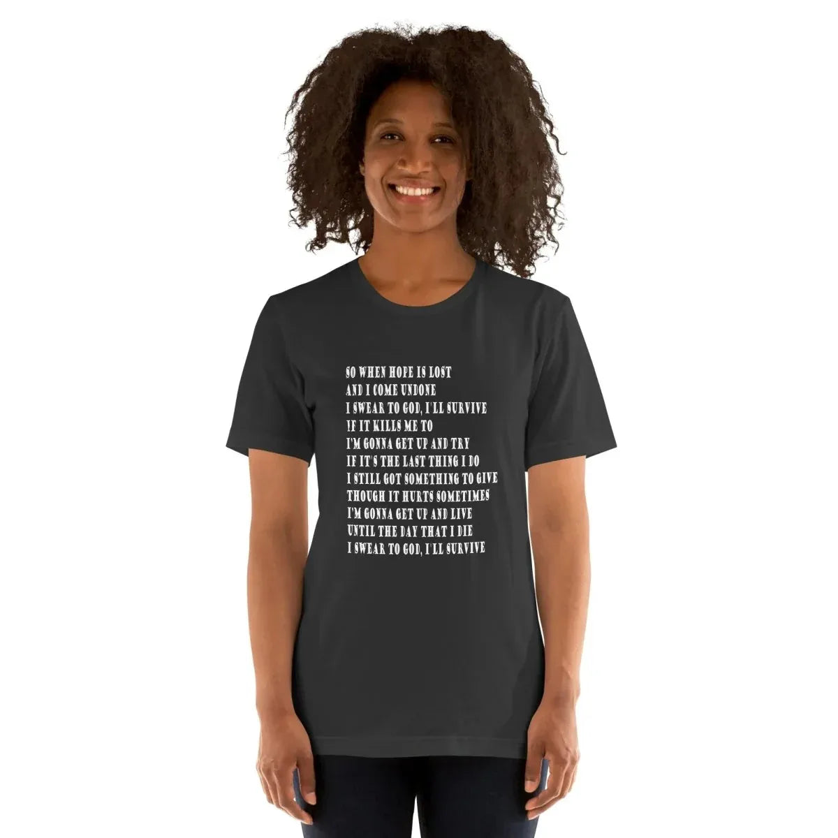 Lewis Capaldi "Survive" Lyric T-Shirt | Unisex Cotton Tee alcyone213k