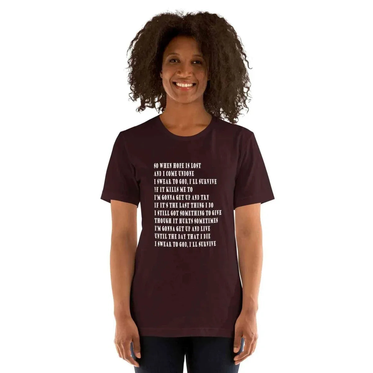 Lewis Capaldi "Survive" Lyric T-Shirt | Unisex Cotton Tee alcyone213k