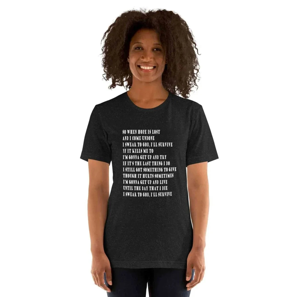 Lewis Capaldi "Survive" Lyric T-Shirt | Unisex Cotton Tee alcyone213k