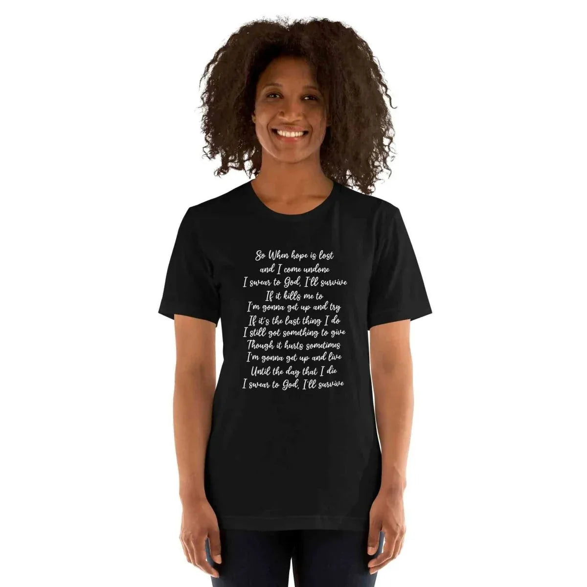 Lewis Capaldi "Survive" Lyric T-Shirt | Unisex Cotton Blend Fan Tee alcyone213k