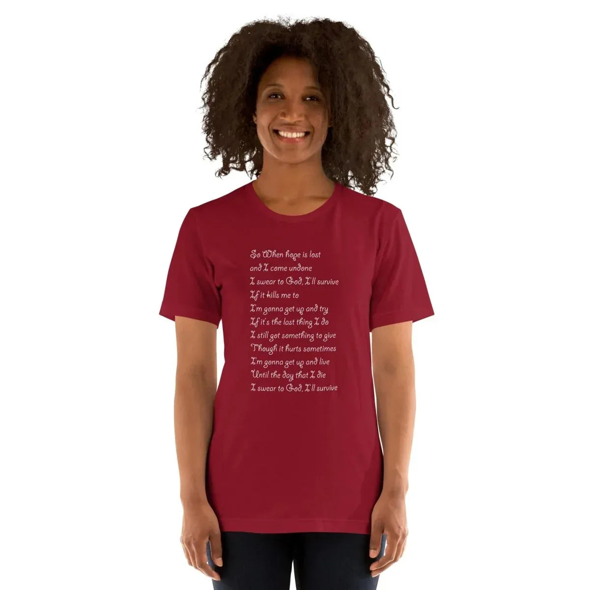 Lewis Capaldi "Survive" Lyric T-Shirt - Unisex Comfort Tee alcyone213k