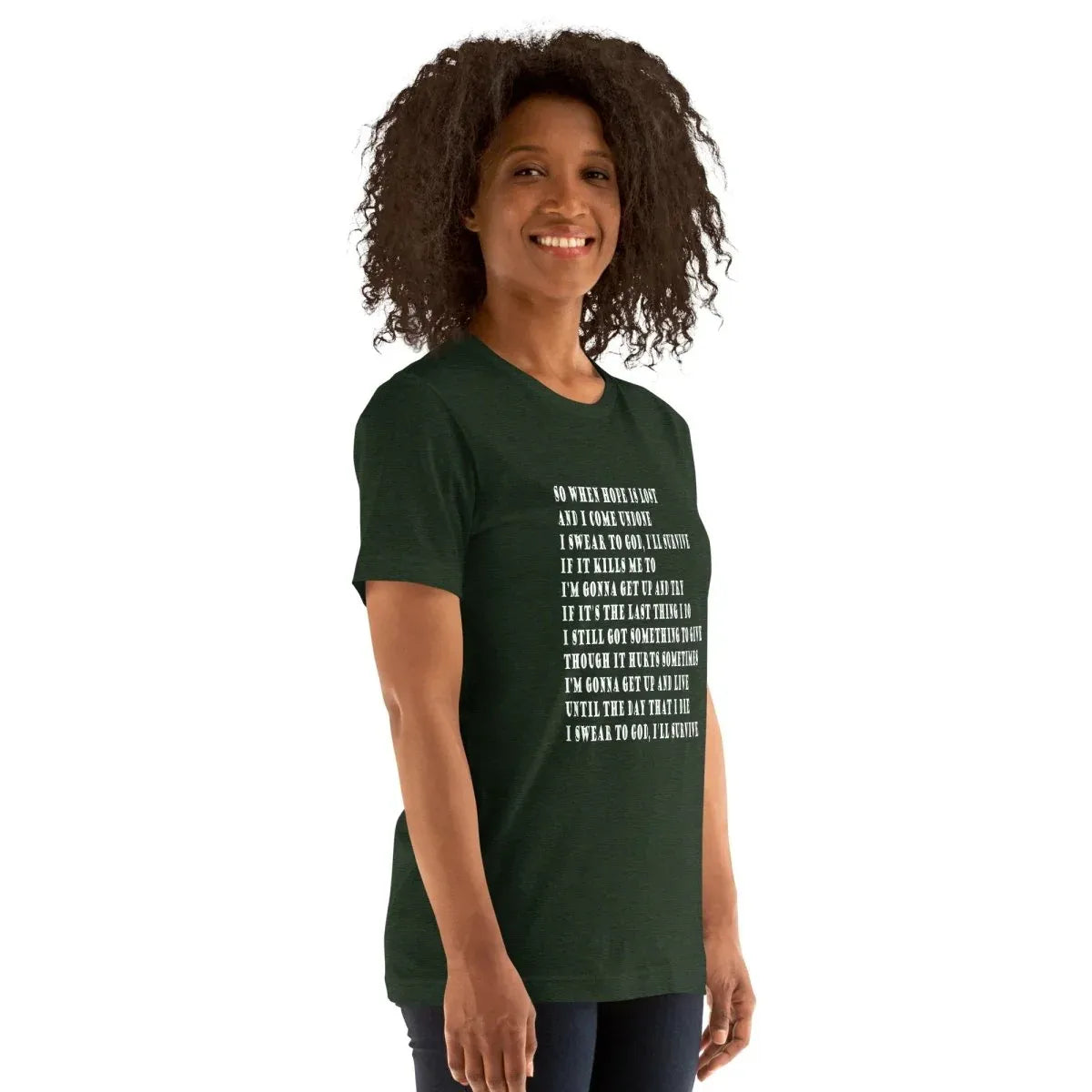 Lewis Capaldi "Survive" Lyric T-Shirt | Unisex Cotton Tee alcyone213k