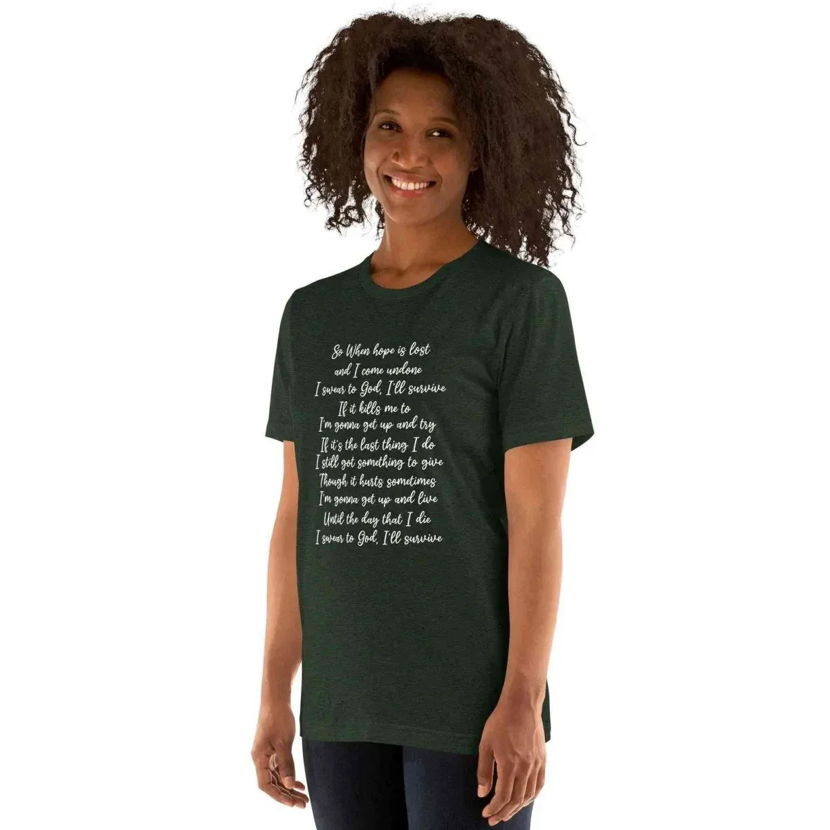 Lewis Capaldi "Survive" Lyric T-Shirt | Unisex Cotton Blend Fan Tee alcyone213k