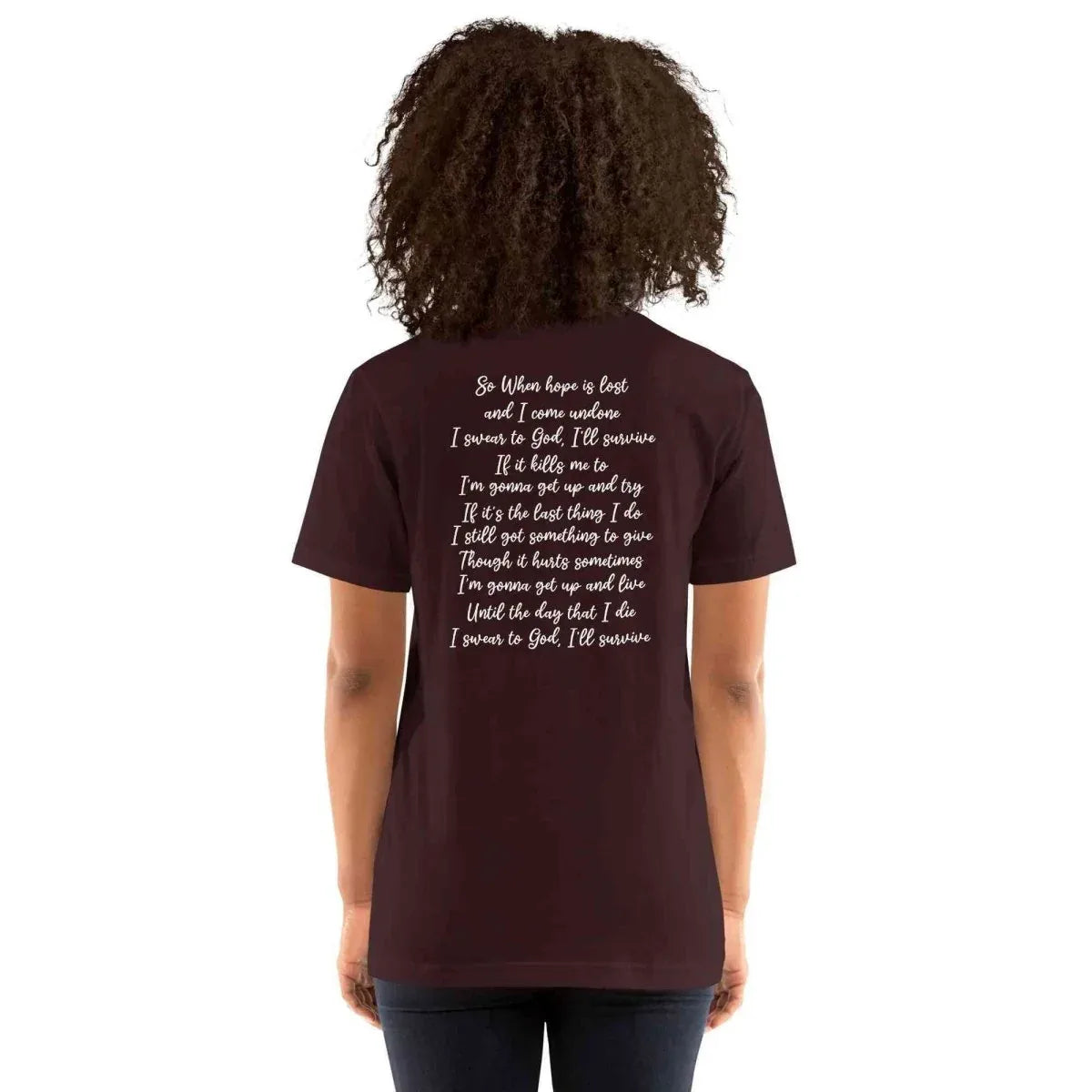 Lewis Capaldi "Survive" Lyric T-Shirt | Unisex Cotton Blend Fan Tee alcyone213k