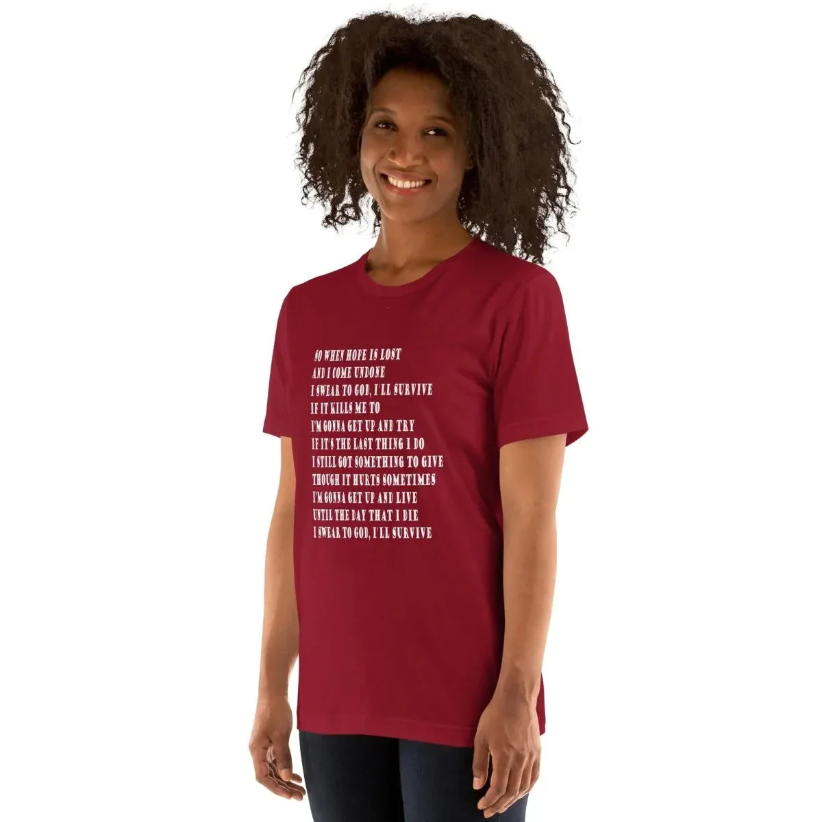 Lewis Capaldi "Survive" Lyric T-Shirt | Unisex Cotton Tee alcyone213k
