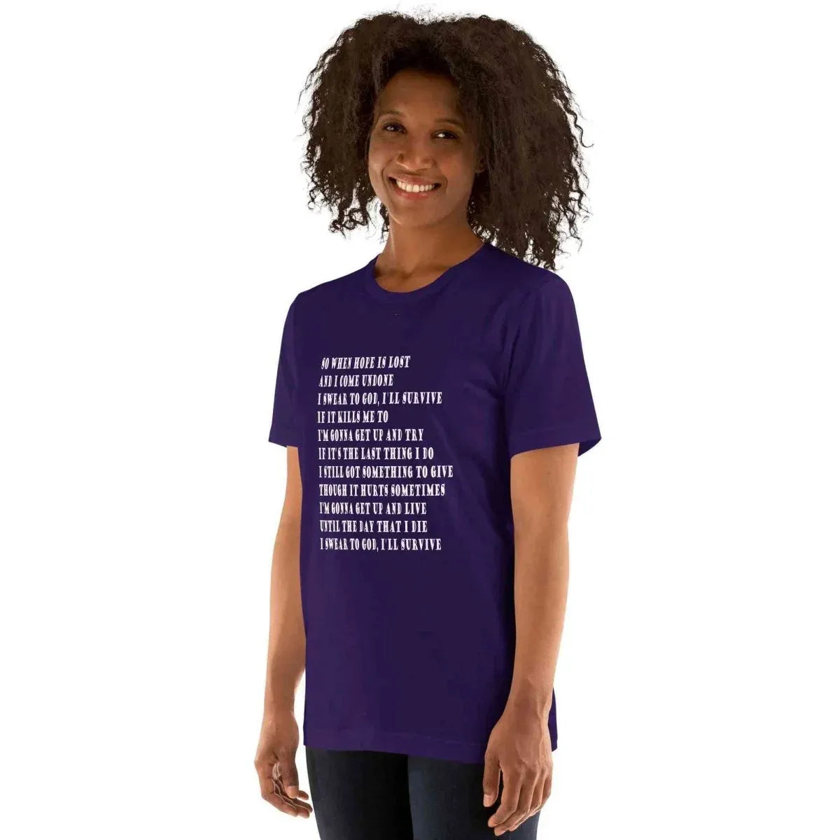 Lewis Capaldi "Survive" Lyric T-Shirt | Unisex Cotton Tee alcyone213k