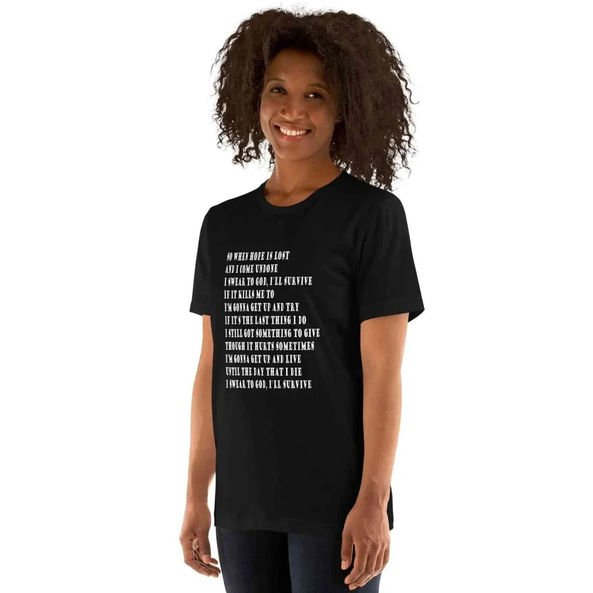 Lewis Capaldi "Survive" Lyric T-Shirt | Unisex Cotton Tee alcyone213k
