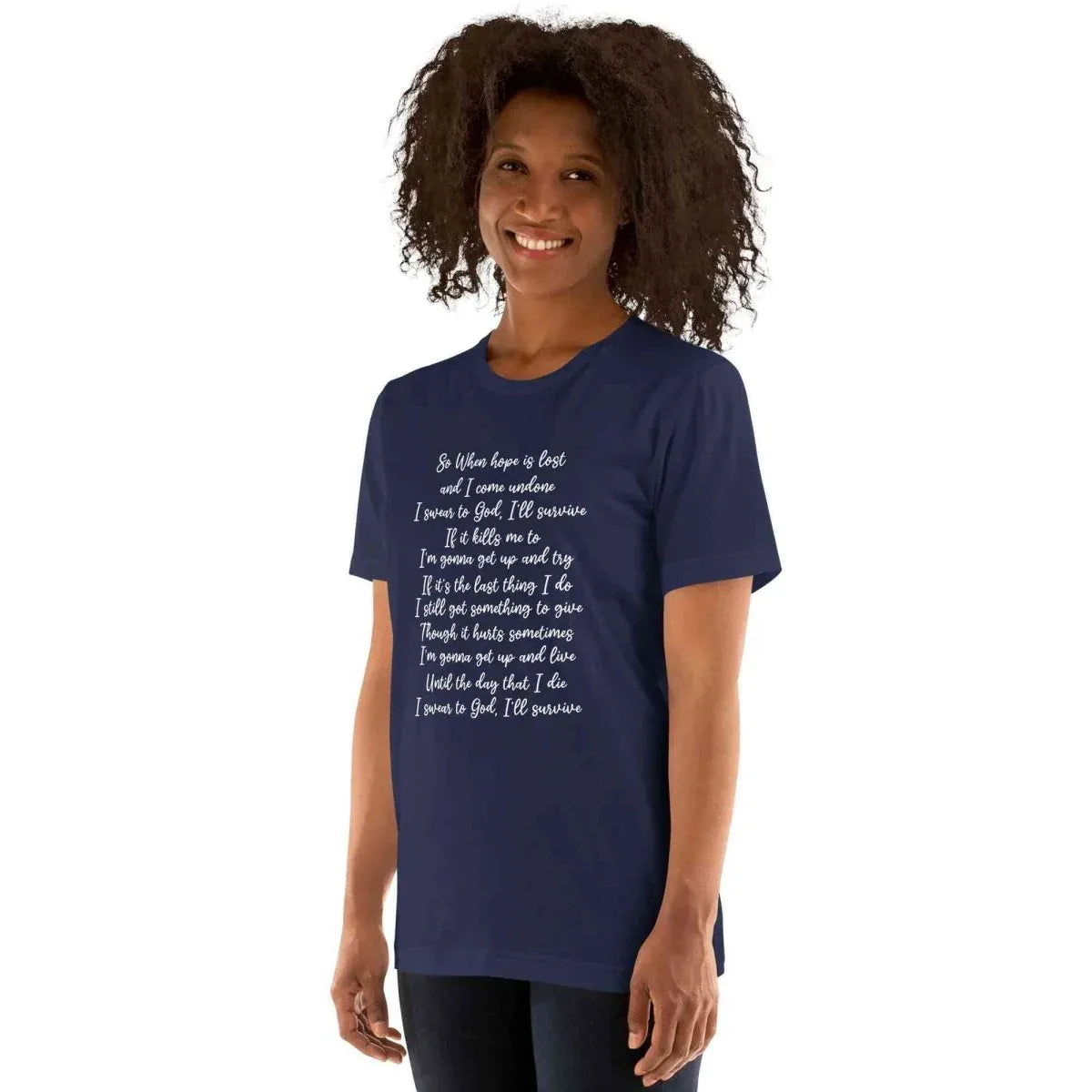 Lewis Capaldi "Survive" Lyric T-Shirt | Unisex Cotton Blend Fan Tee alcyone213k