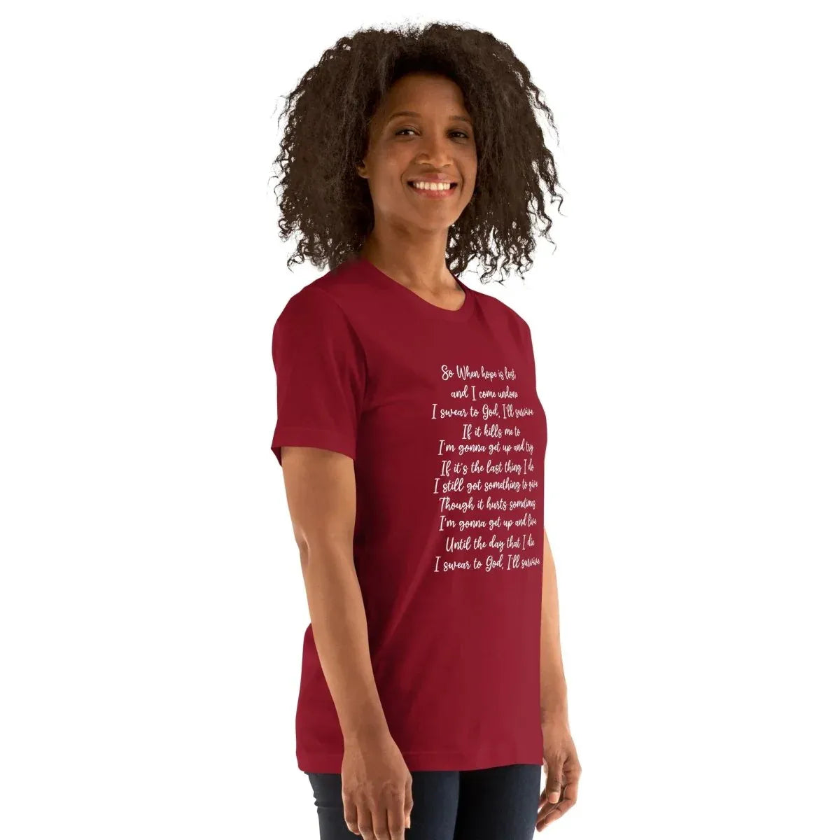 Lewis Capaldi "Survive" Lyric T-Shirt | Unisex Cotton Blend Fan Tee alcyone213k