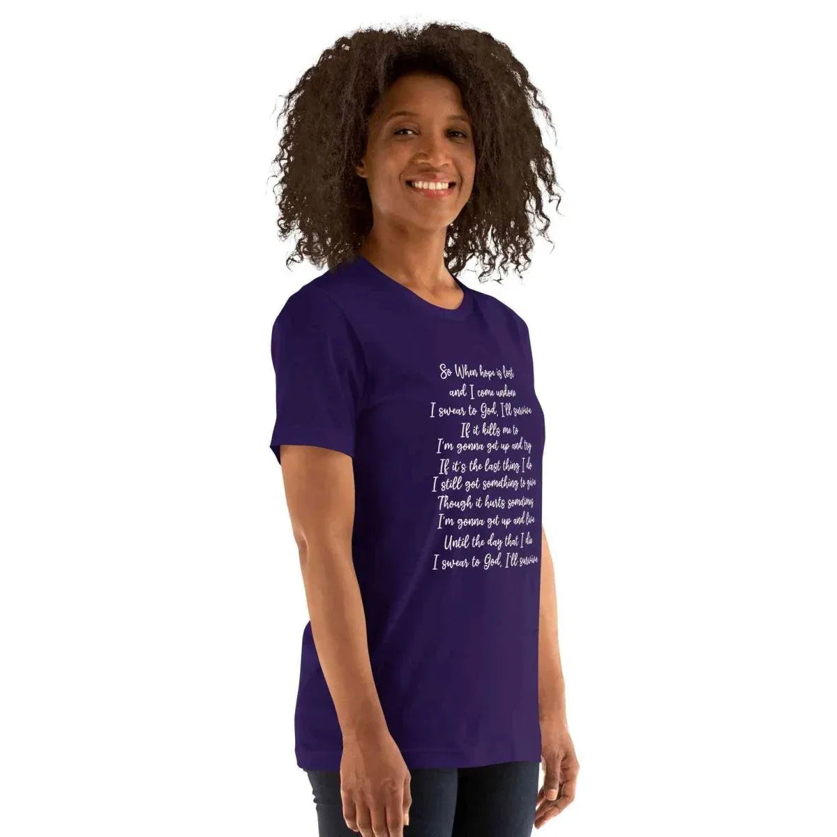 Lewis Capaldi "Survive" Lyric T-Shirt | Unisex Cotton Blend Fan Tee alcyone213k