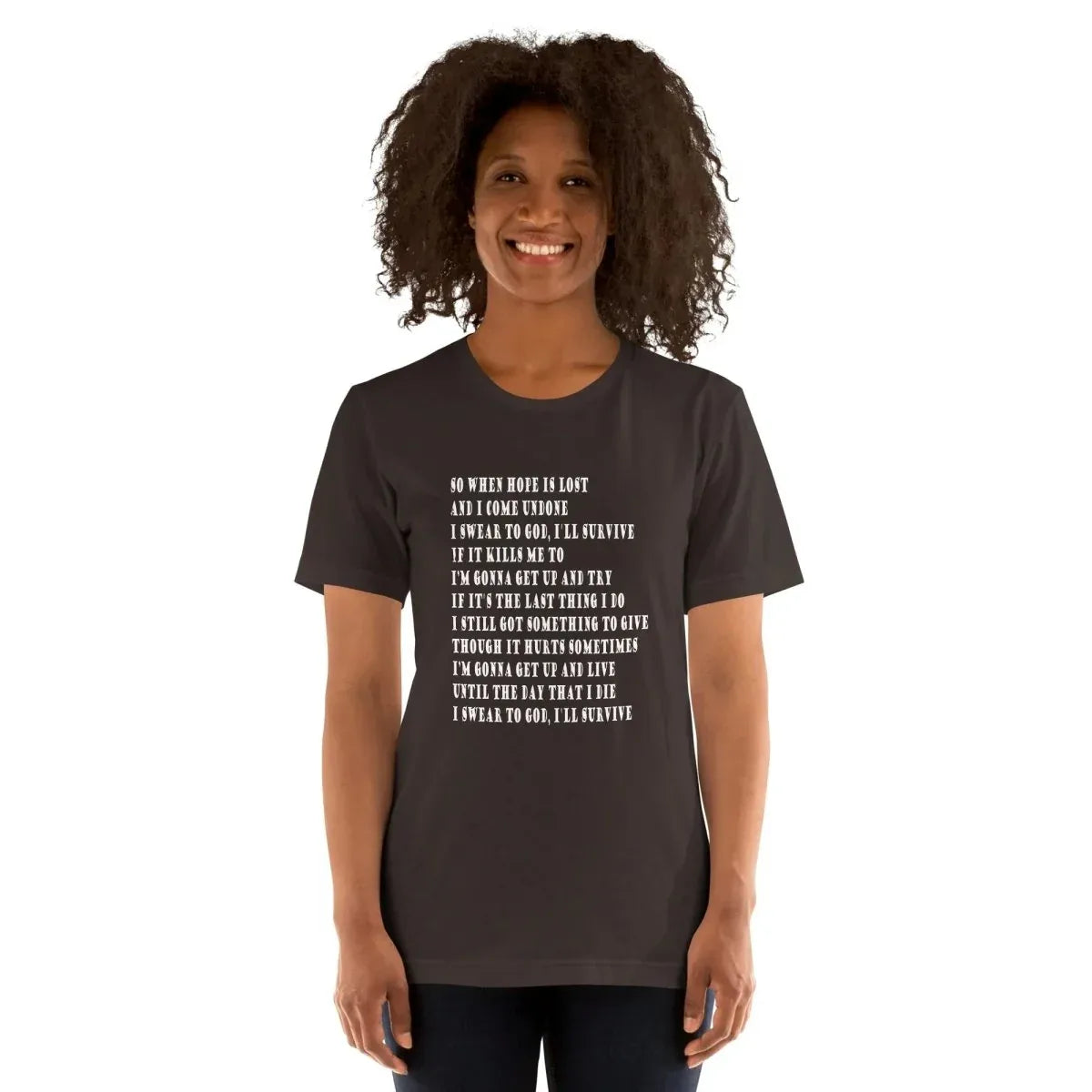 Lewis Capaldi "Survive" Lyric T-Shirt | Unisex Cotton Tee alcyone213k