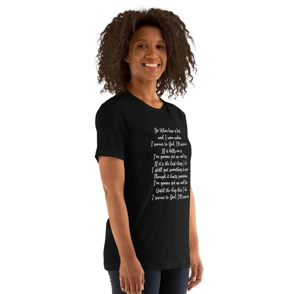 Lewis Capaldi "Survive" Lyric T-Shirt | Unisex Cotton Blend Fan Tee alcyone213k
