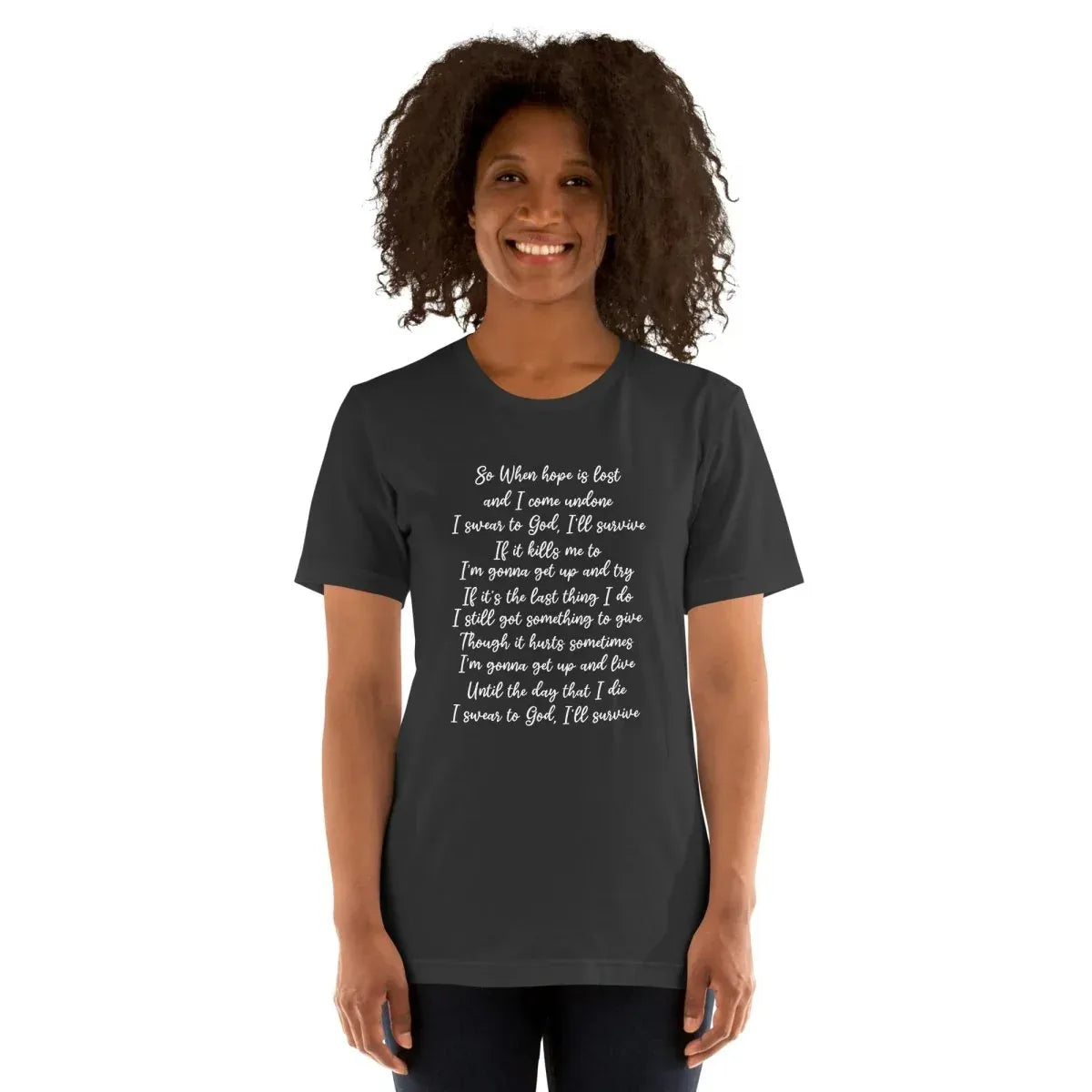 Lewis Capaldi "Survive" Lyric T-Shirt | Unisex Cotton Blend Fan Tee alcyone213k