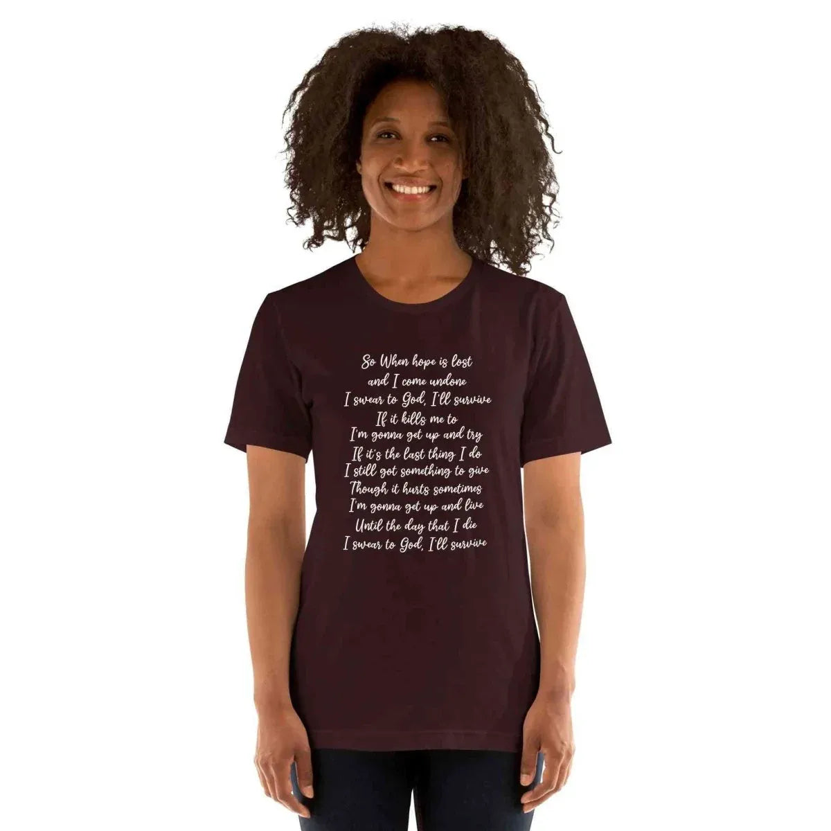 Lewis Capaldi "Survive" Lyric T-Shirt | Unisex Cotton Blend Fan Tee alcyone213k