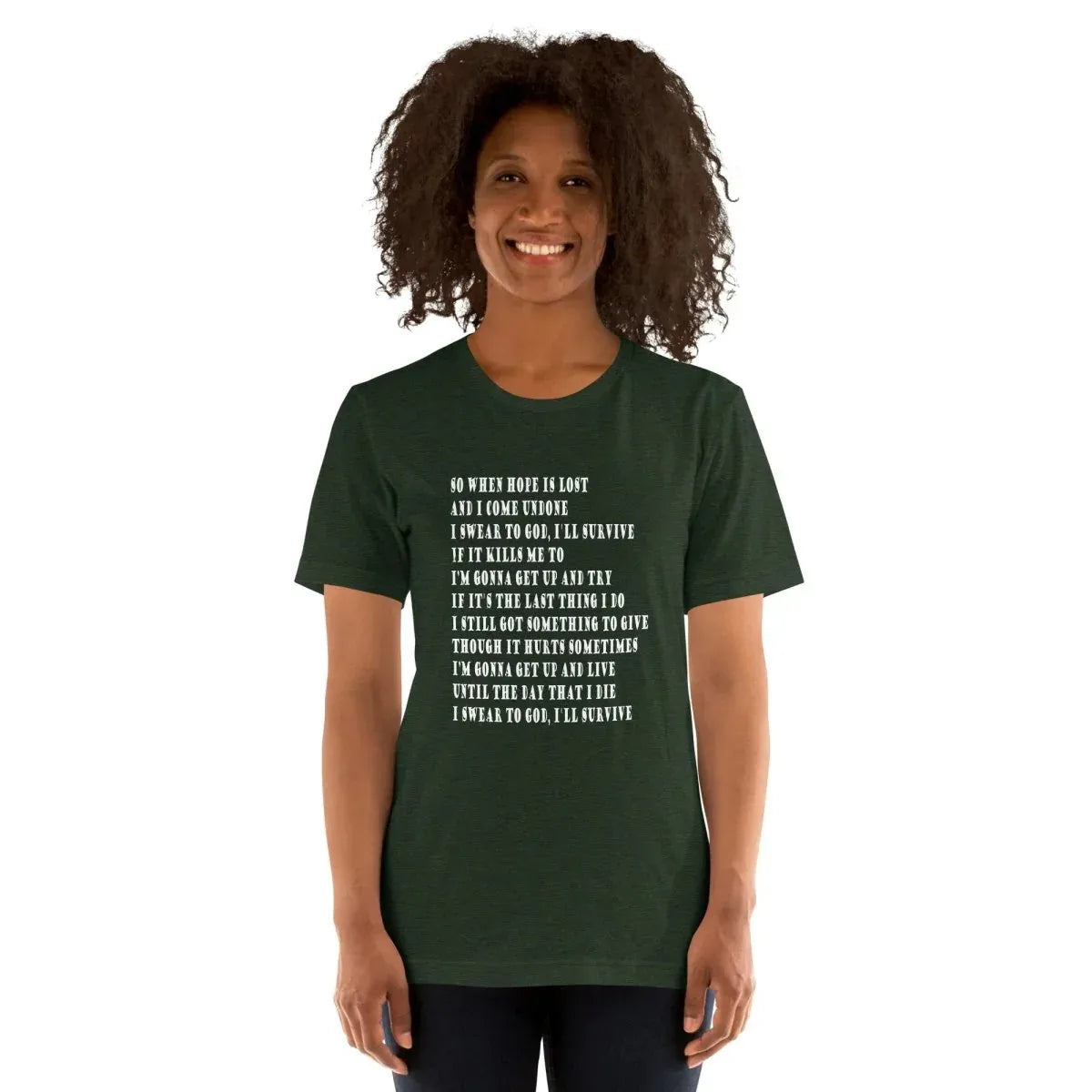 Lewis Capaldi "Survive" Lyric T-Shirt | Unisex Cotton Tee alcyone213k