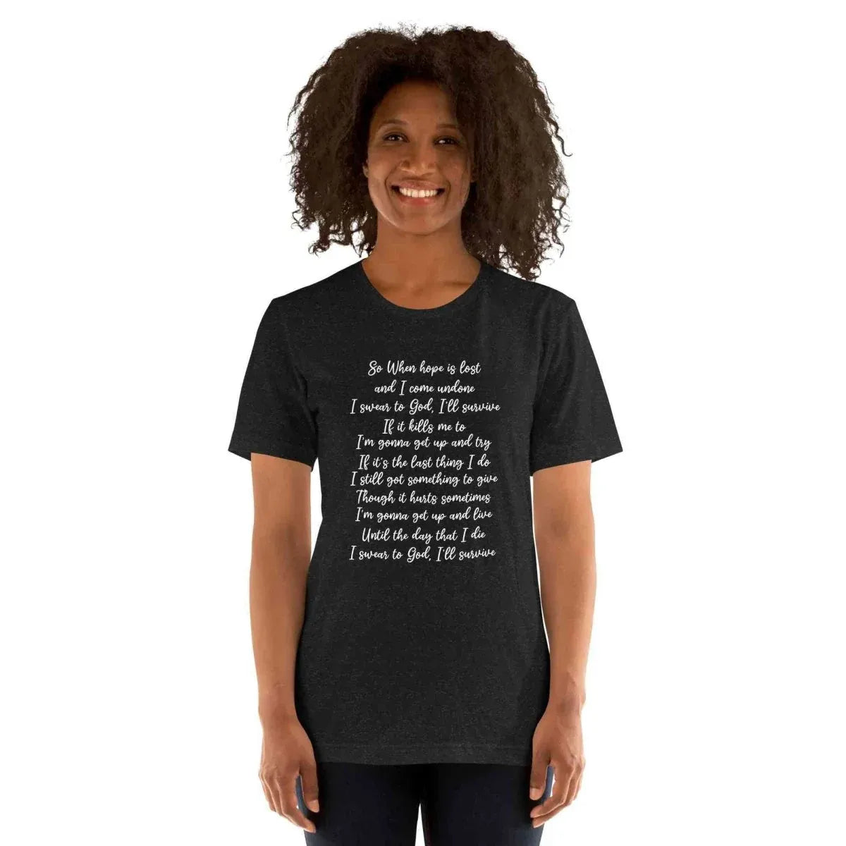 Lewis Capaldi "Survive" Lyric T-Shirt | Unisex Cotton Blend Fan Tee alcyone213k
