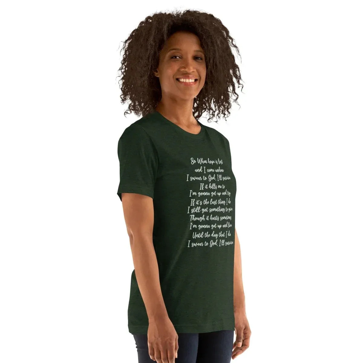 Lewis Capaldi "Survive" Lyric T-Shirt | Unisex Cotton Blend Fan Tee alcyone213k