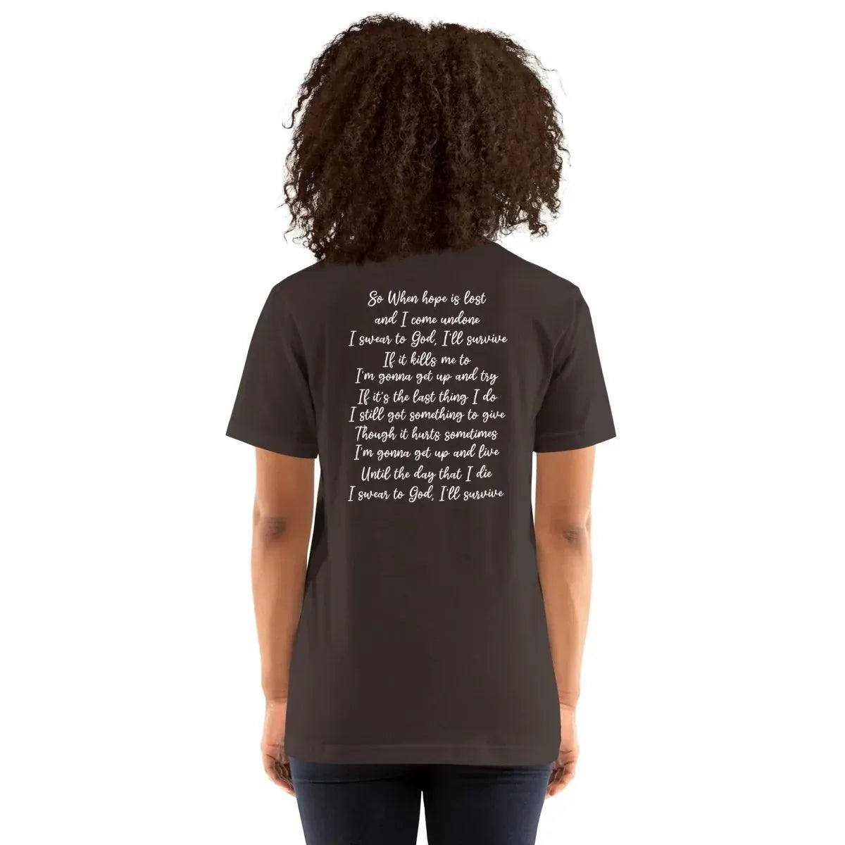 Lewis Capaldi "Survive" Lyric T-Shirt | Unisex Cotton Blend Fan Tee alcyone213k