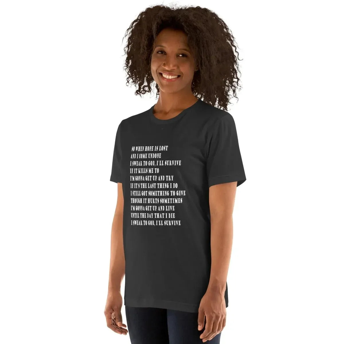 Lewis Capaldi "Survive" Lyric T-Shirt | Unisex Cotton Tee alcyone213k