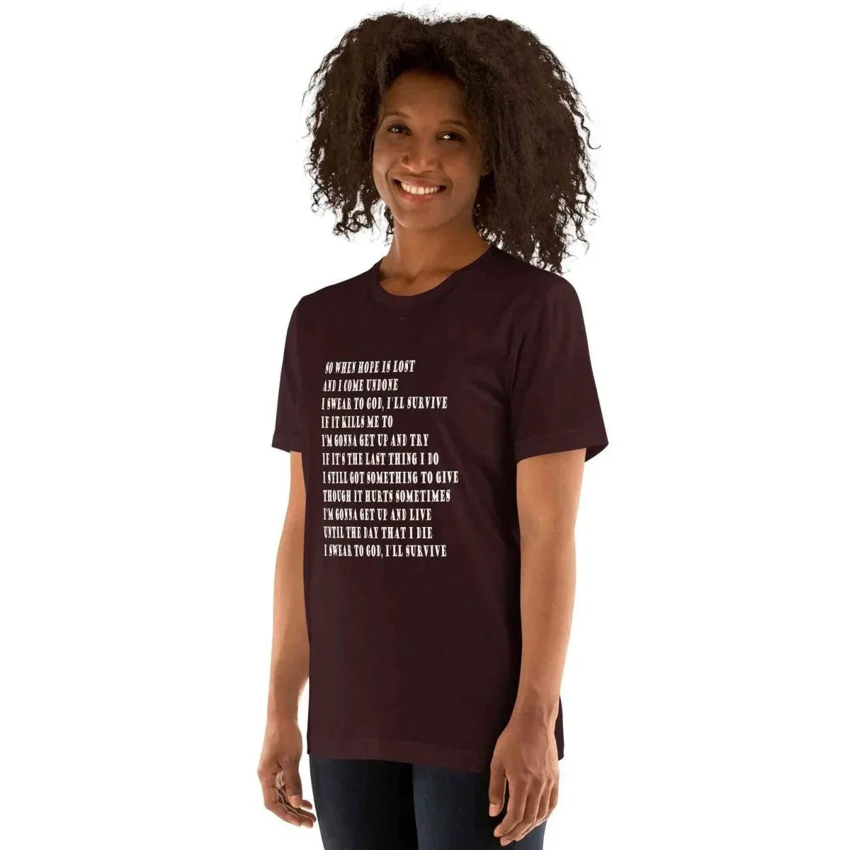 Lewis Capaldi "Survive" Lyric T-Shirt | Unisex Cotton Tee alcyone213k