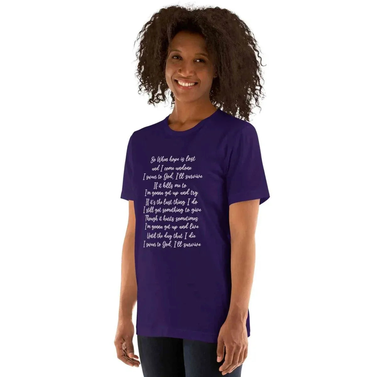 Lewis Capaldi "Survive" Lyric T-Shirt | Unisex Cotton Blend Fan Tee alcyone213k