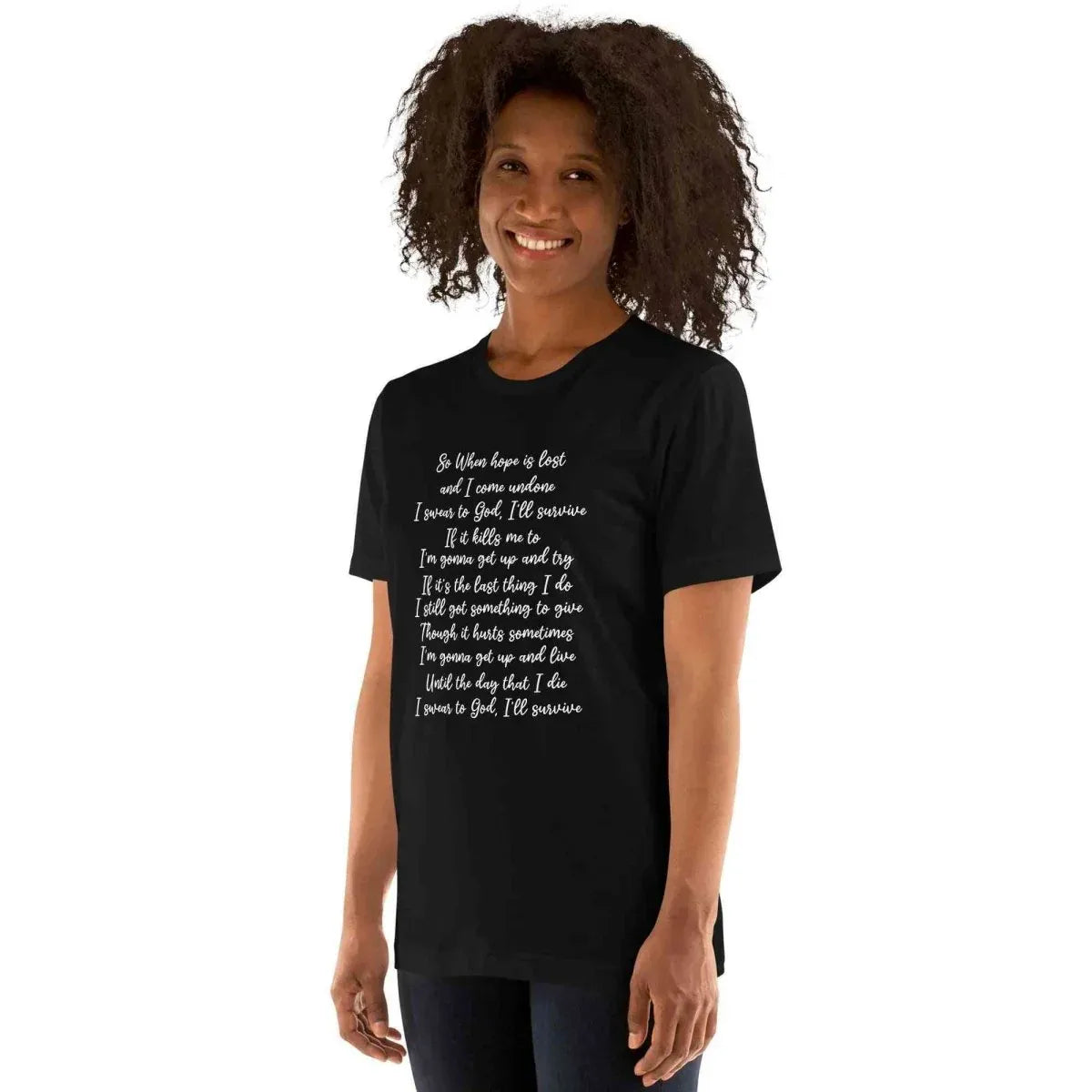Lewis Capaldi "Survive" Lyric T-Shirt | Unisex Cotton Blend Fan Tee alcyone213k