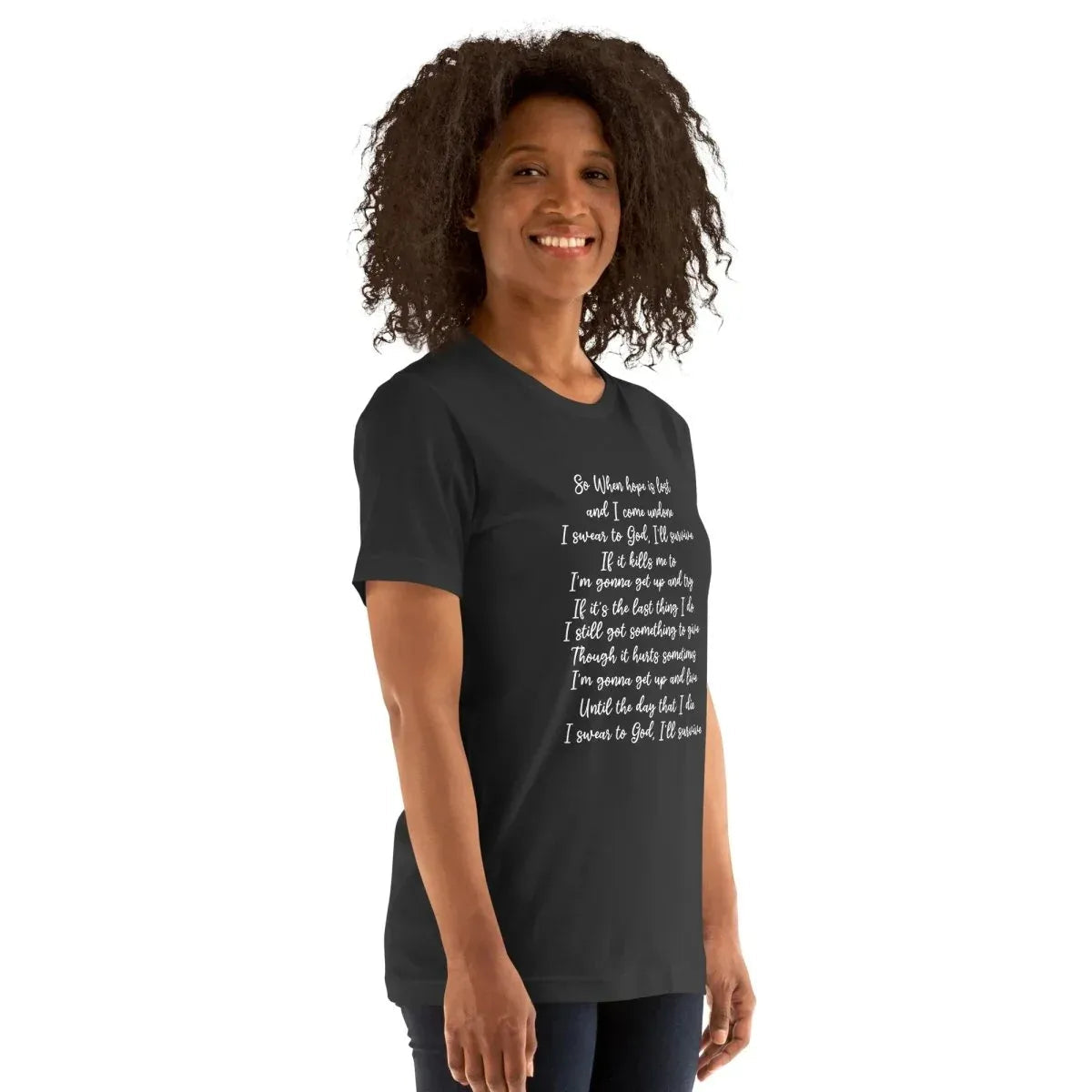 Lewis Capaldi "Survive" Lyric T-Shirt | Unisex Cotton Blend Fan Tee alcyone213k