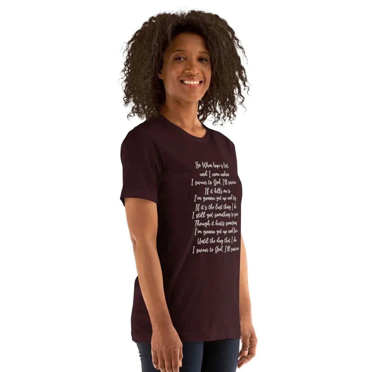 Lewis Capaldi "Survive" Lyric T-Shirt | Unisex Cotton Blend Fan Tee alcyone213k