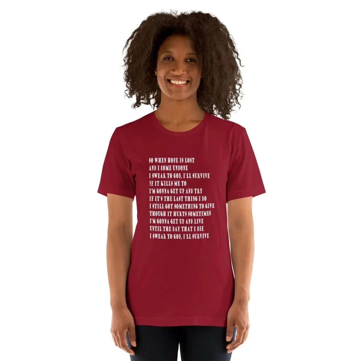 Lewis Capaldi "Survive" Lyric T-Shirt | Unisex Cotton Tee alcyone213k