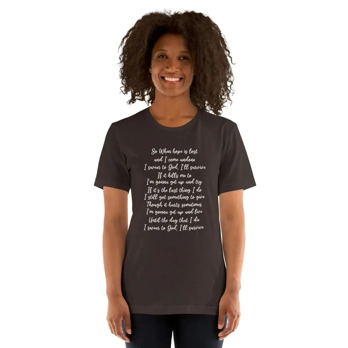 Lewis Capaldi "Survive" Lyric T-Shirt | Unisex Cotton Blend Fan Tee alcyone213k