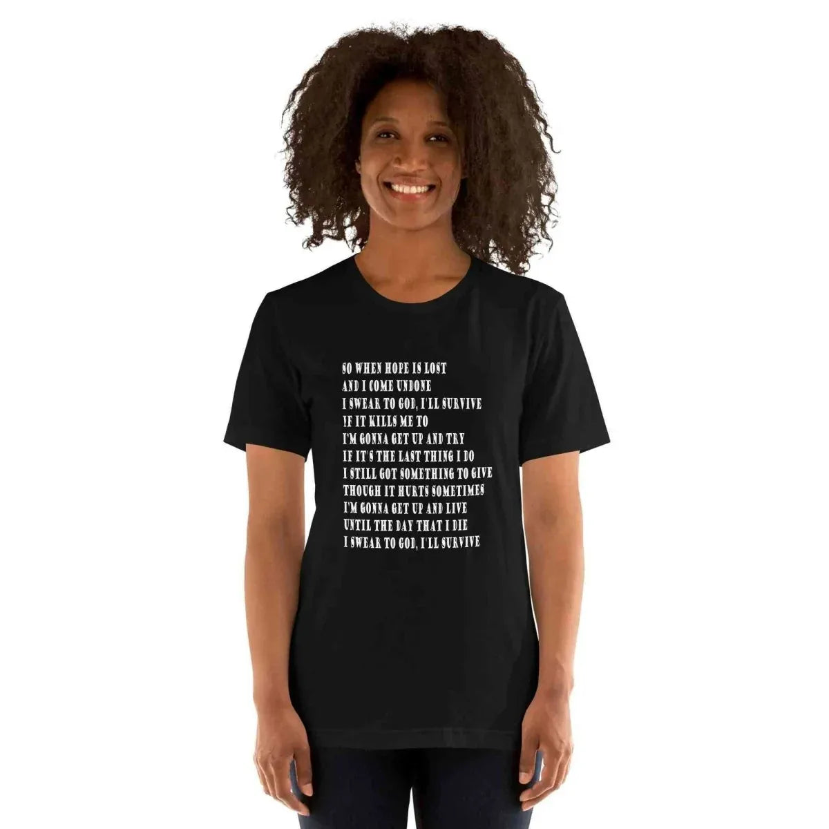 Lewis Capaldi "Survive" Lyric T-Shirt | Unisex Cotton Tee alcyone213k