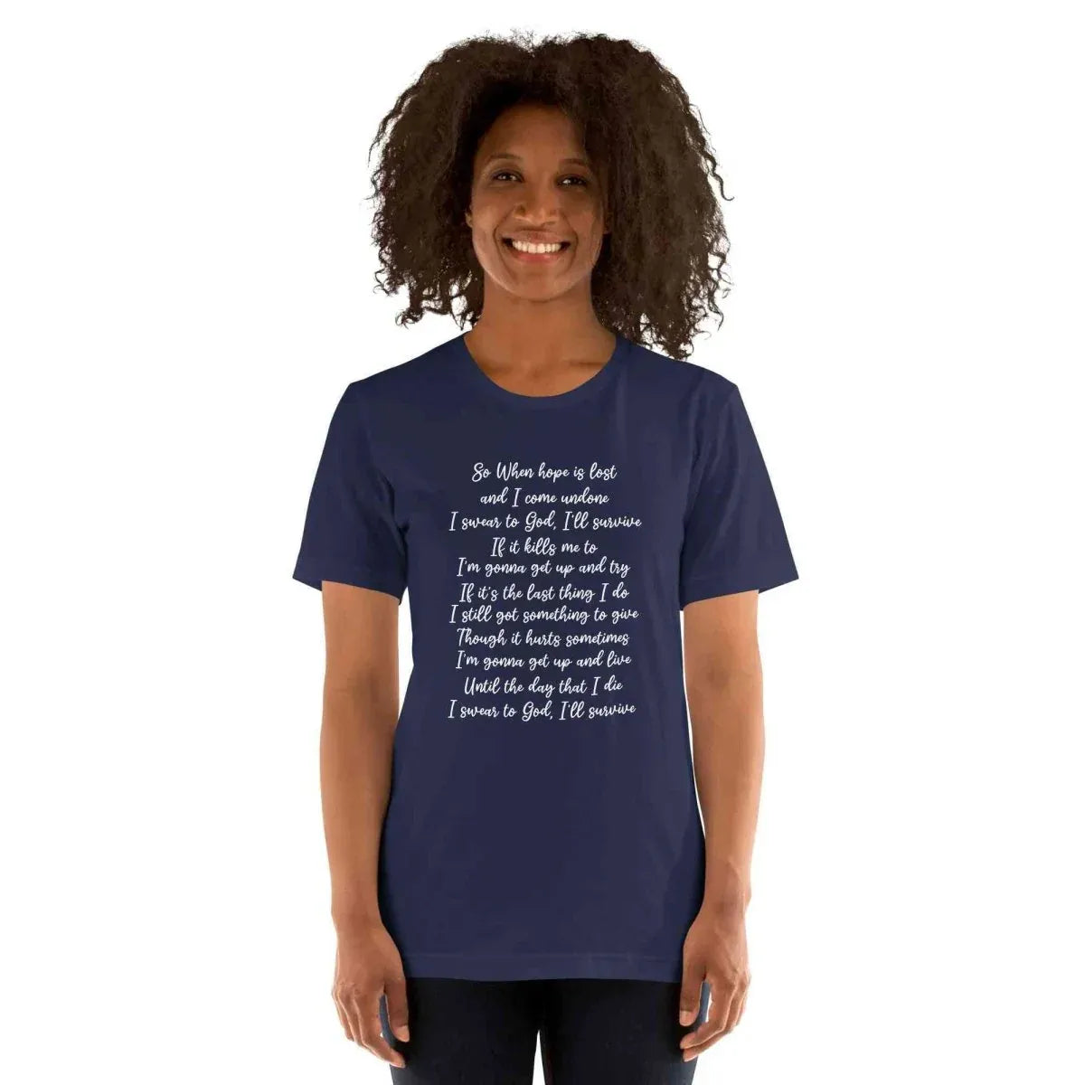Lewis Capaldi "Survive" Lyric T-Shirt | Unisex Cotton Blend Fan Tee alcyone213k