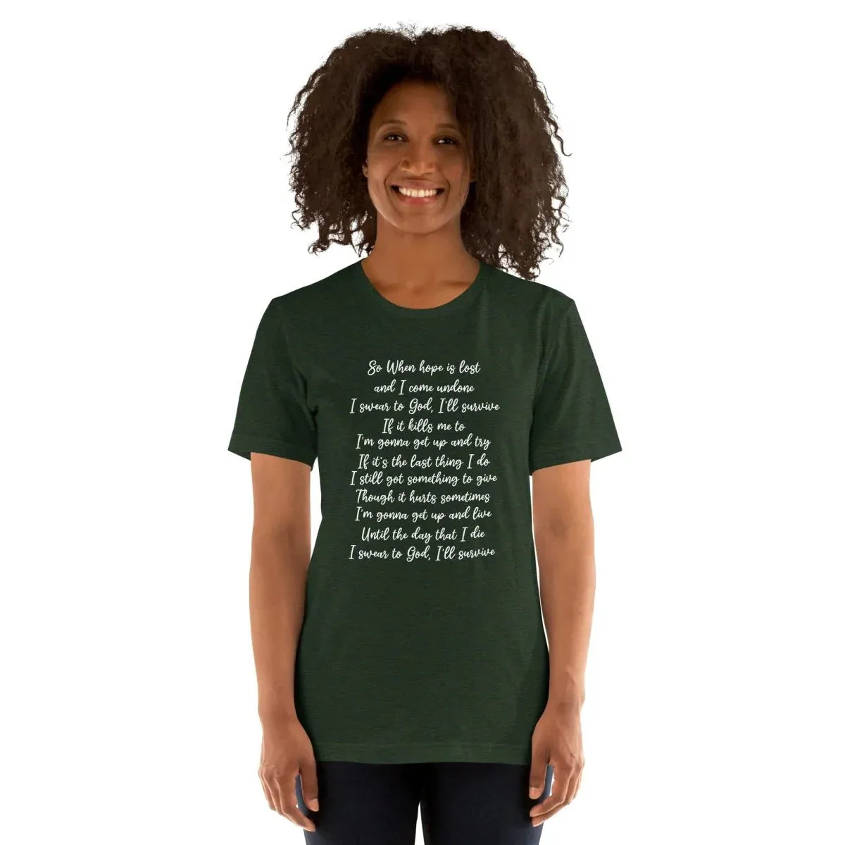 Lewis Capaldi "Survive" Lyric T-Shirt | Unisex Cotton Blend Fan Tee alcyone213k