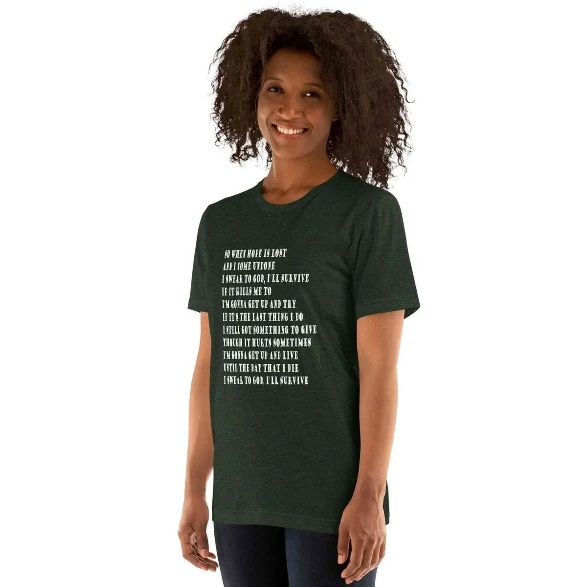 Lewis Capaldi "Survive" Lyric T-Shirt | Unisex Cotton Tee alcyone213k