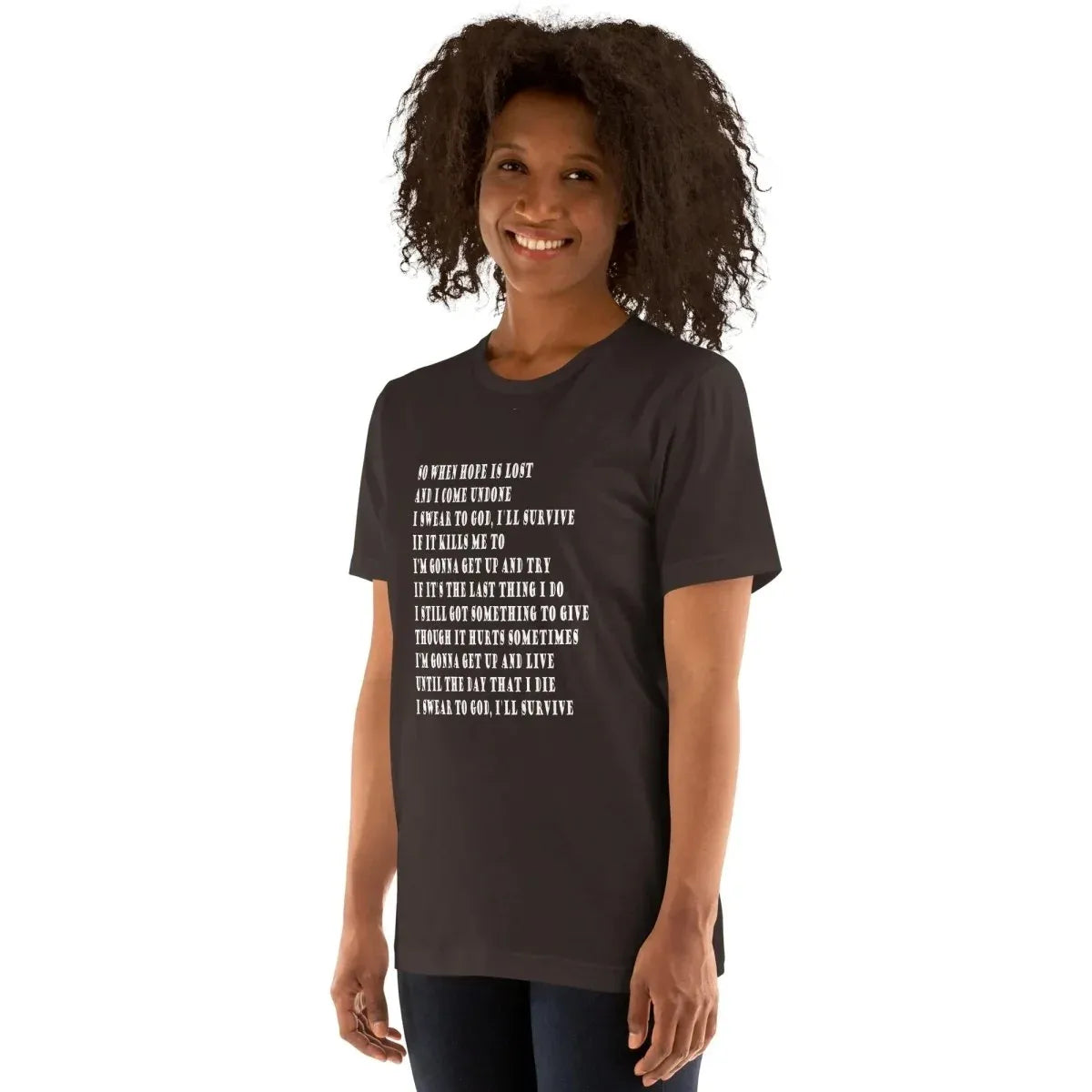 Lewis Capaldi "Survive" Lyric T-Shirt | Unisex Cotton Tee alcyone213k