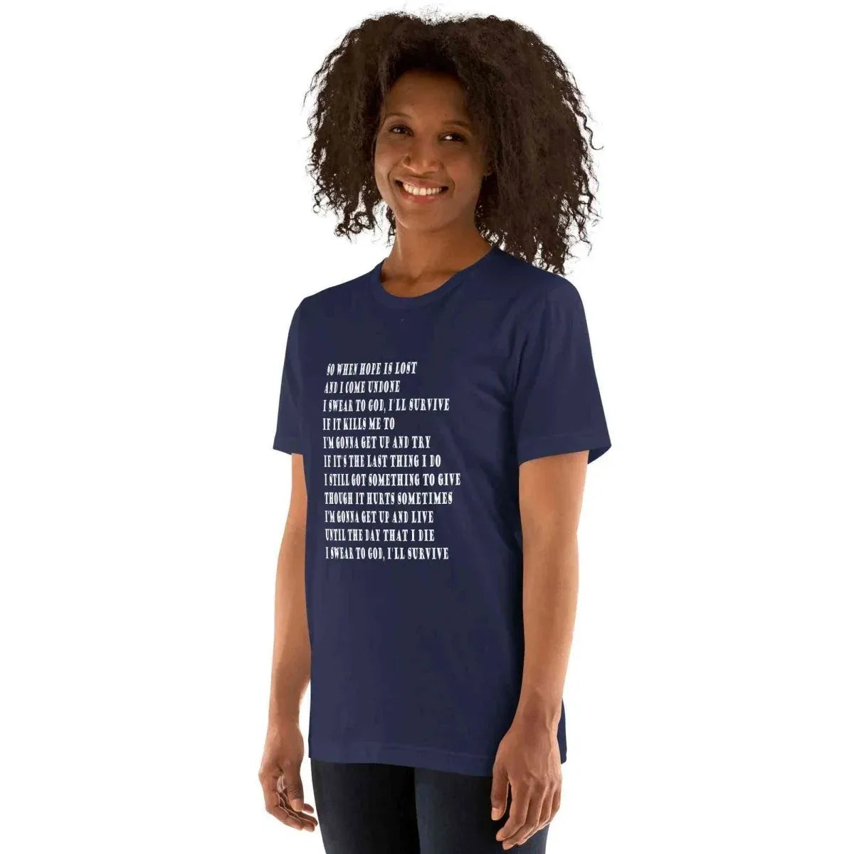 Lewis Capaldi "Survive" Lyric T-Shirt | Unisex Cotton Tee alcyone213k