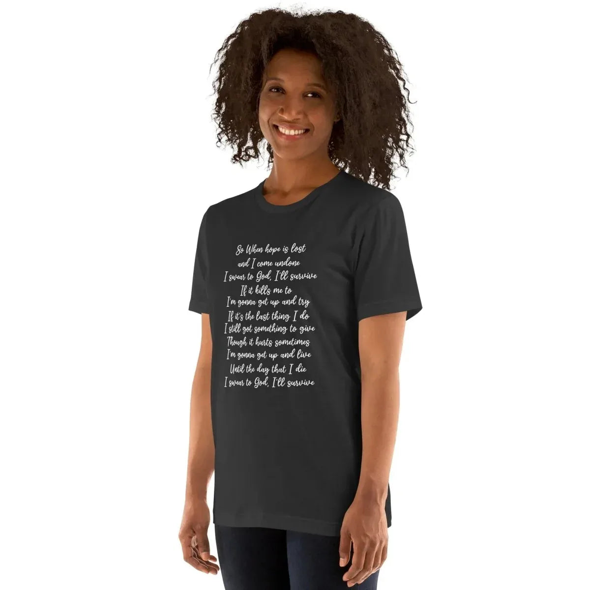Lewis Capaldi "Survive" Lyric T-Shirt | Unisex Cotton Blend Fan Tee alcyone213k